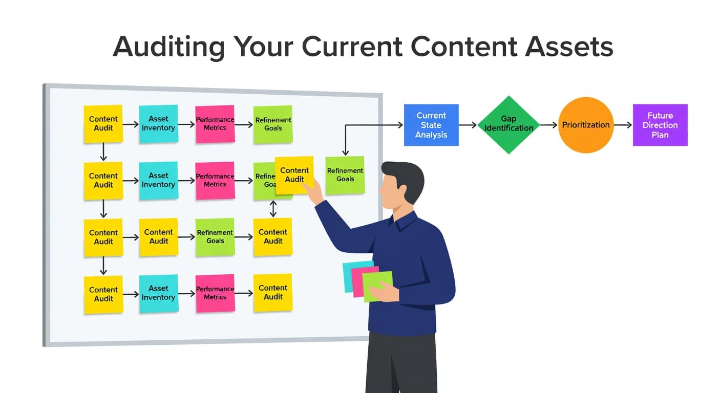 A person carefully arranges vibrant sticky notes across a clean white surface to map out information. Study of your niche may allow you to do a blog niche pivot and not lose ground changing between topics.
